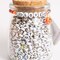 Love Beaded Word Bracelet Round Letter Diy Bead Jar with Ceramic Happy Face Charm